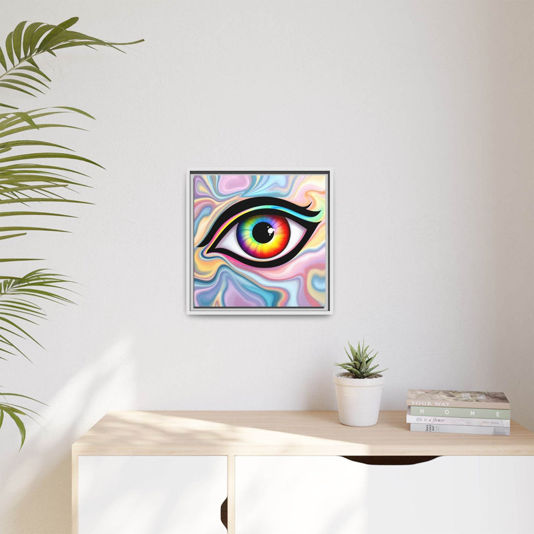 PsEyeFlow #24 - Prism Reflection (Square Matte Canvas, Framed (Multi-color)) - Highdellic