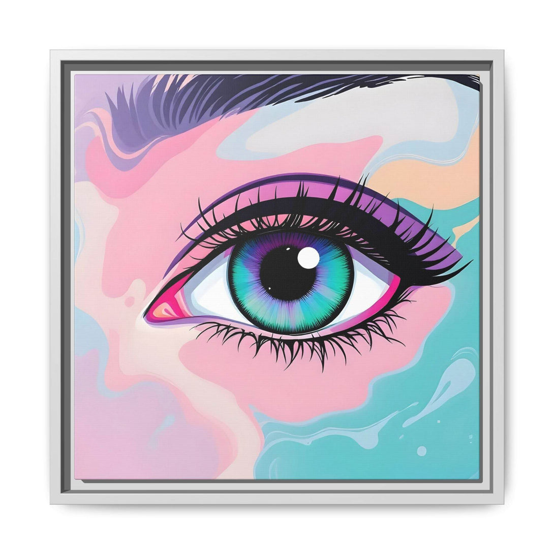 PsEyeFlow #2 – Lucid Gaze. ( Colorful Framed Matte Canvas Decor ) - Highdellic