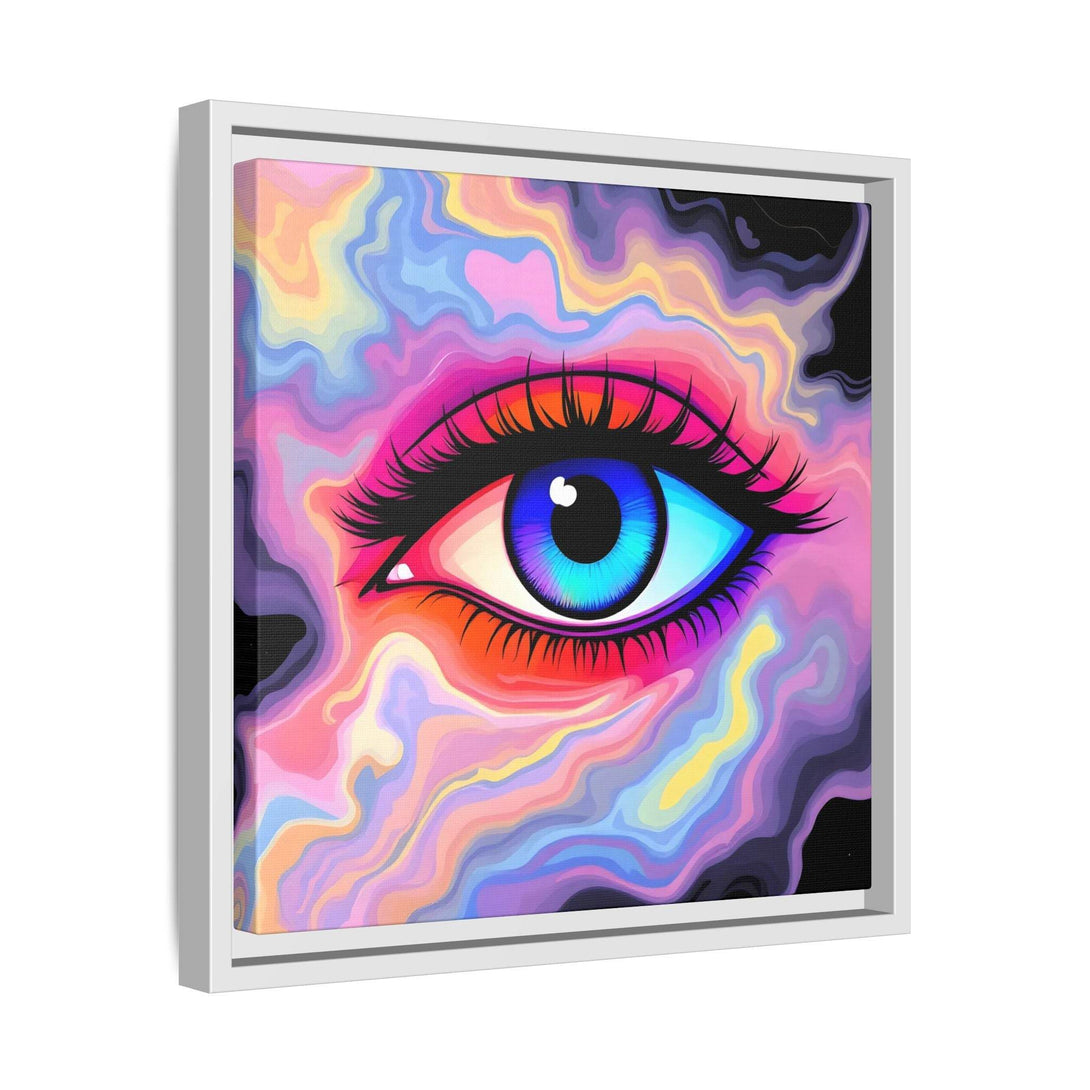 PsEyeFlow #23 - Nebula Gaze ( Colorful Framed Matte Canvas Decor ) - Highdellic