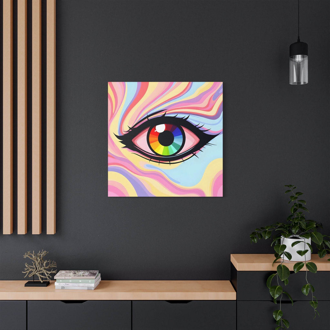 PsEyeFlow #15 - Chromatic Dream. (Satin Canvas, Stretched) - Highdellic
