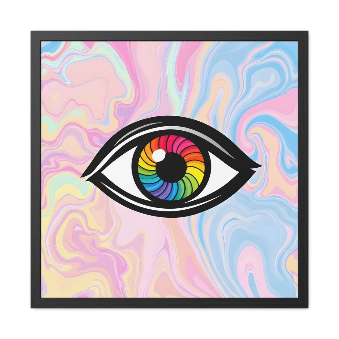PsEyeFlow #10 - Hypnotic Spectrum. ( wood Framed semi-gloss coated paper ) - Highdellic