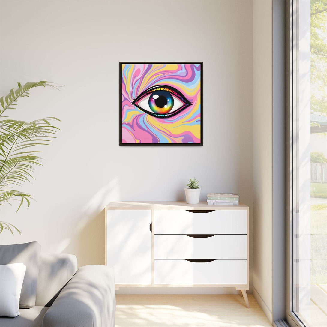 PsEyeFlow #29 - Spectrum Gaze.b (Matte Canvas, Framed (Multi-color)) - Highdellic