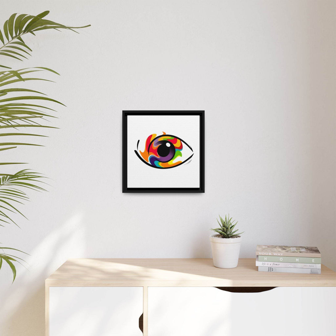 PsEyeGo 3 – Chromatic Flame on Framed Matte Canvas (Multi-color) - Highdellic