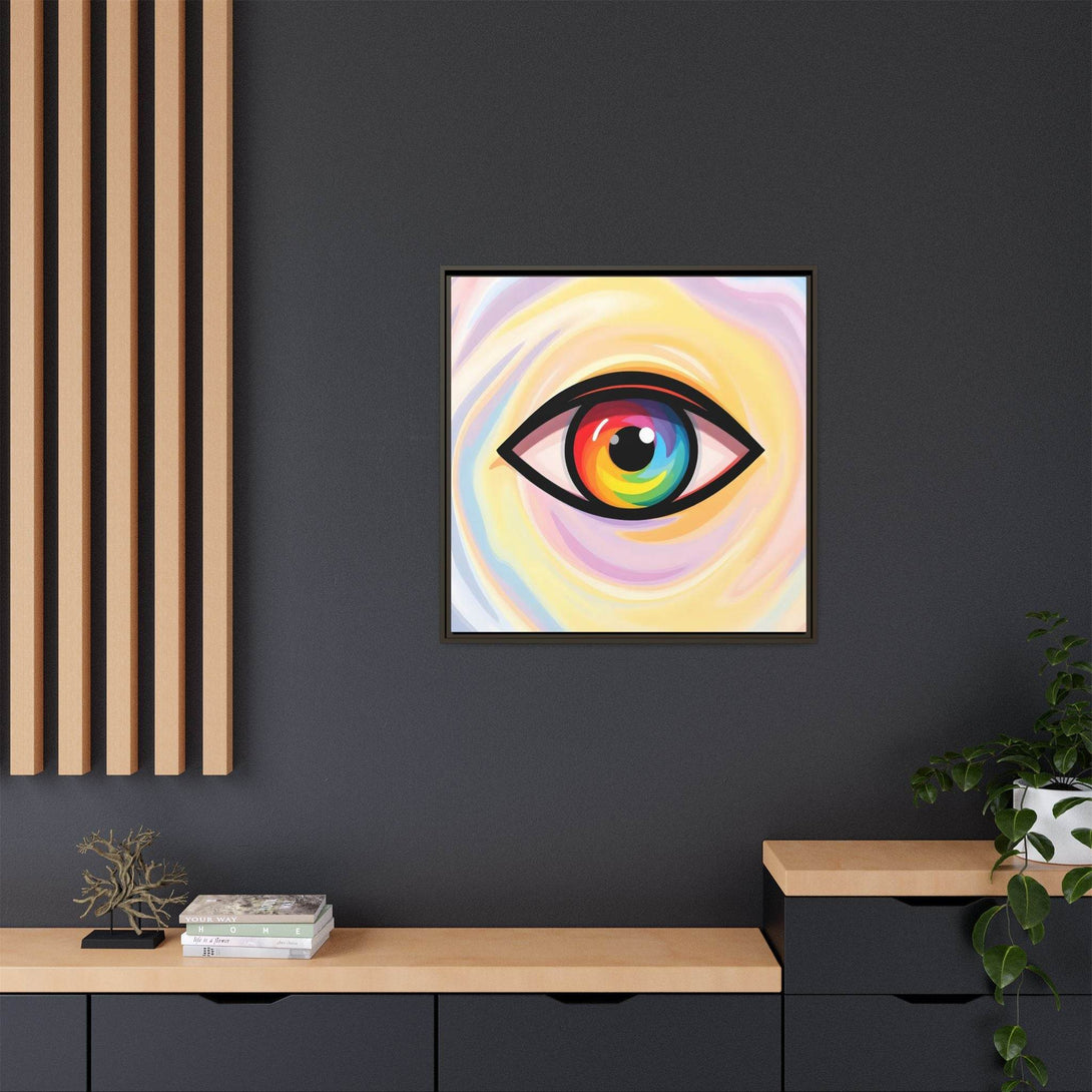 PsEyeFlow #18 - Ethereal Visionb. ( Colorful Framed Matte Canvas Decor ) - Highdellic