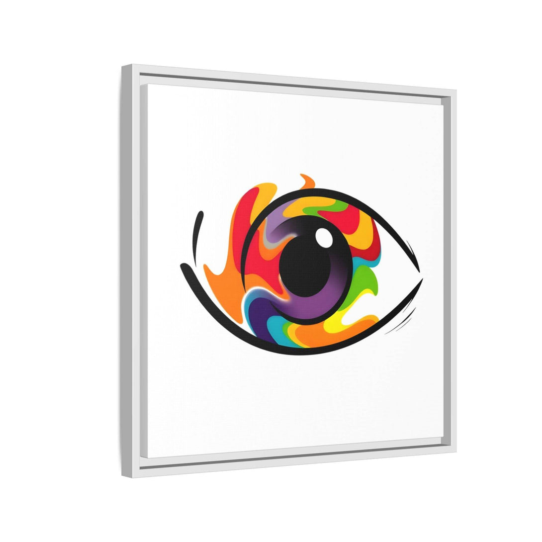 PsEyeGo 3 – Chromatic Flame on Framed Matte Canvas (Multi-color) - Highdellic