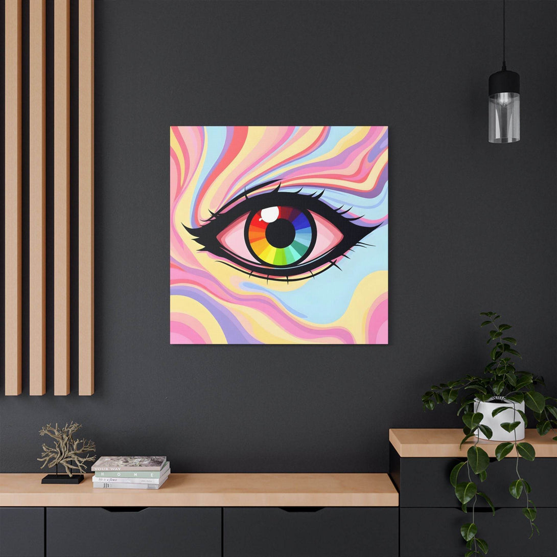 PsEyeFlow #15 - Chromatic Dream. (Satin Canvas, Stretched) - Highdellic