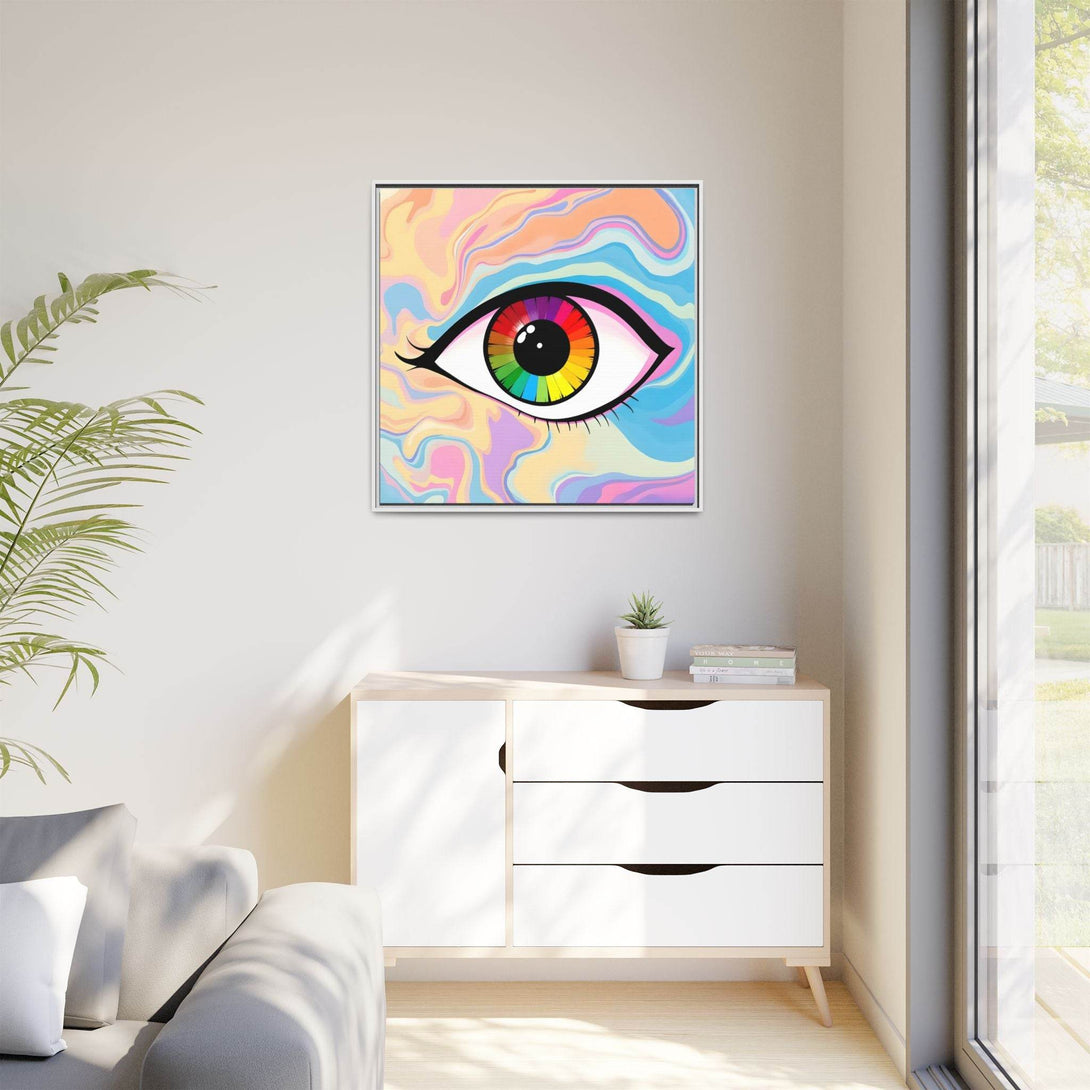 PsEyeFlow #1 – Prism Vision. (Matte Canvas, Framed, Multi-color) - Highdellic