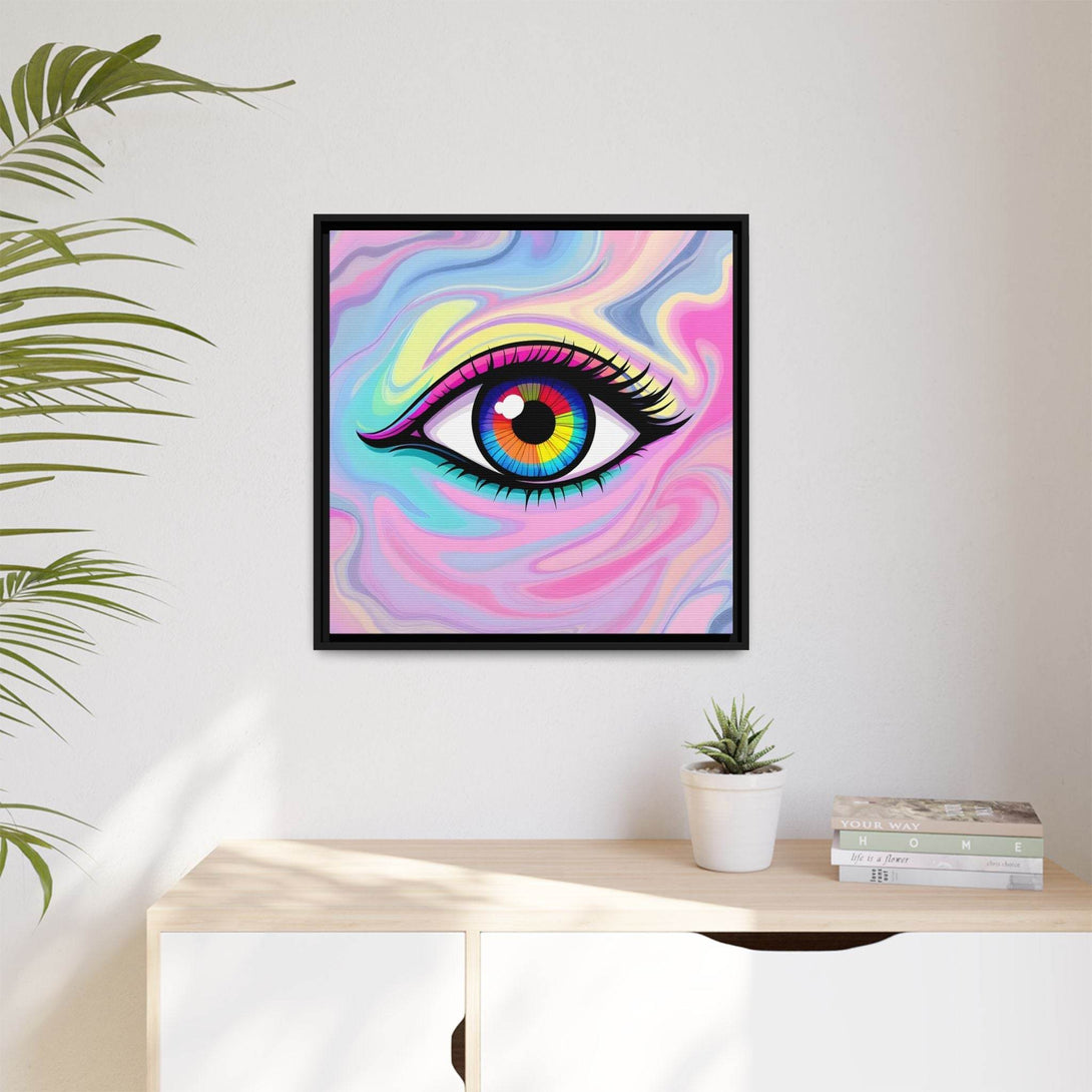 PsEyeFlow #8 - Radiant Vision. ( Colourful Framed Matte Canvas Decor ) - Highdellic