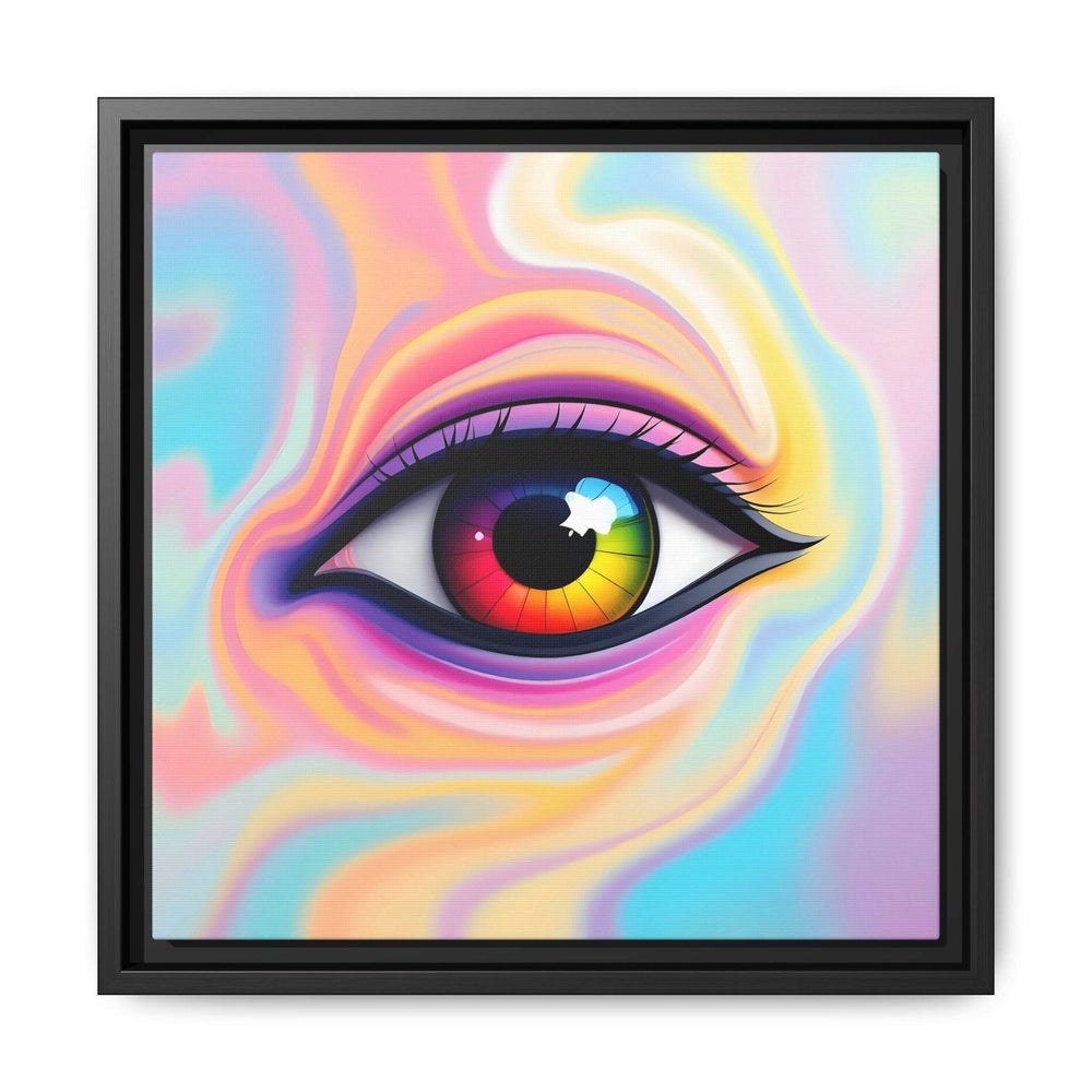 PsEyeFlow #34 – Veil of Visions on Framed Matte Canvas (multi colour) - Highdellic