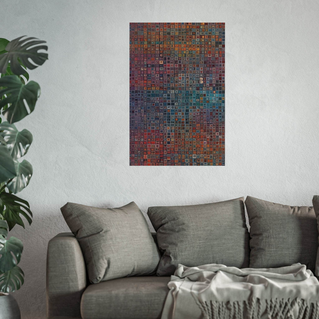 PsEyeCode #2d - Encrypted Echo on Vertical (2:3) Fine Art Poster - Highdellic