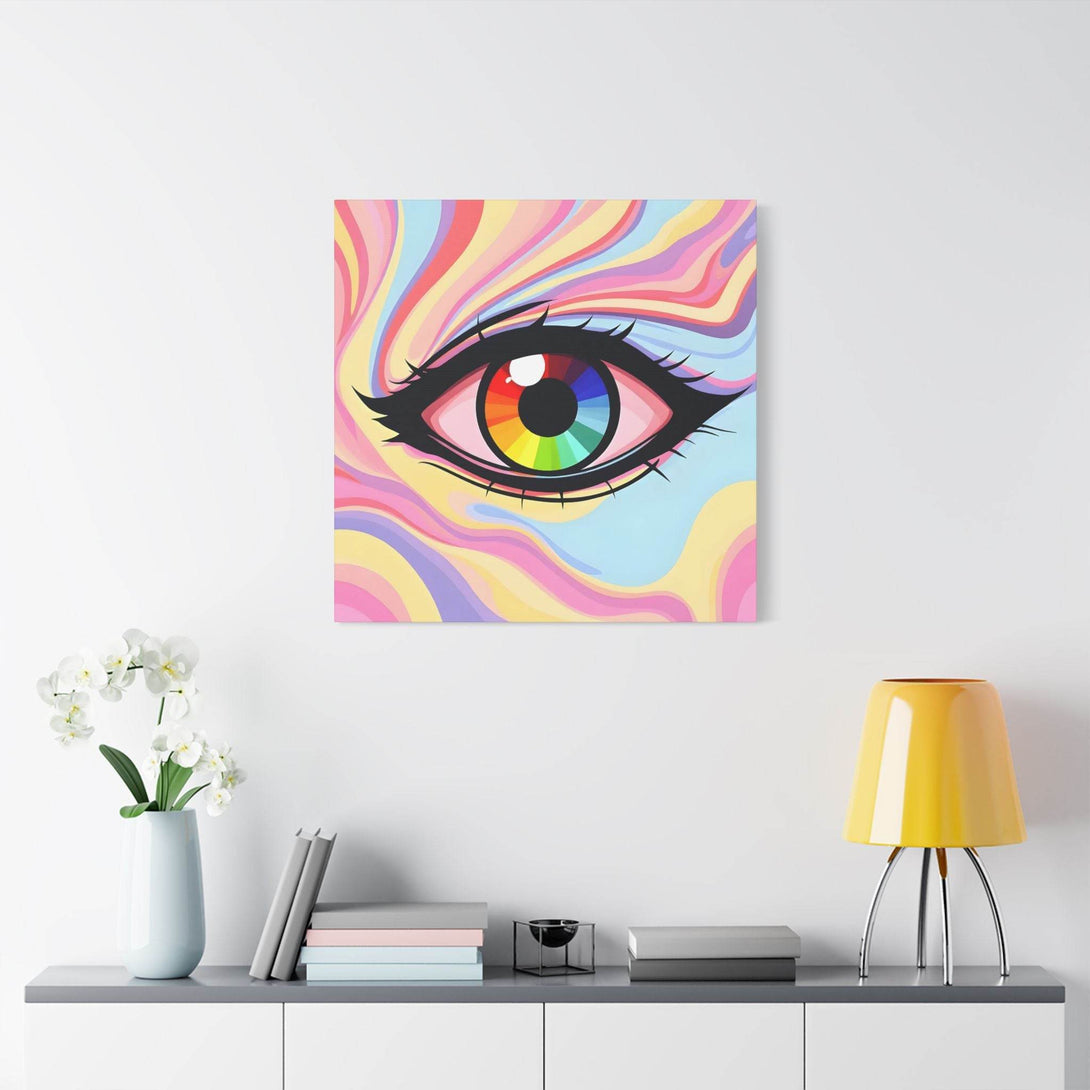 PsEyeFlow #15 - Chromatic Dream. (Satin Canvas, Stretched) - Highdellic