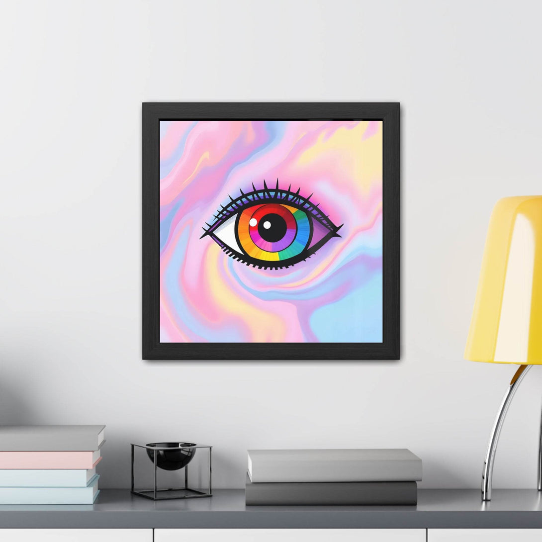 PsEyeFlow #11 - Spectrum Awakening. ( wood Framed semi-gloss coated paper ) - Highdellic