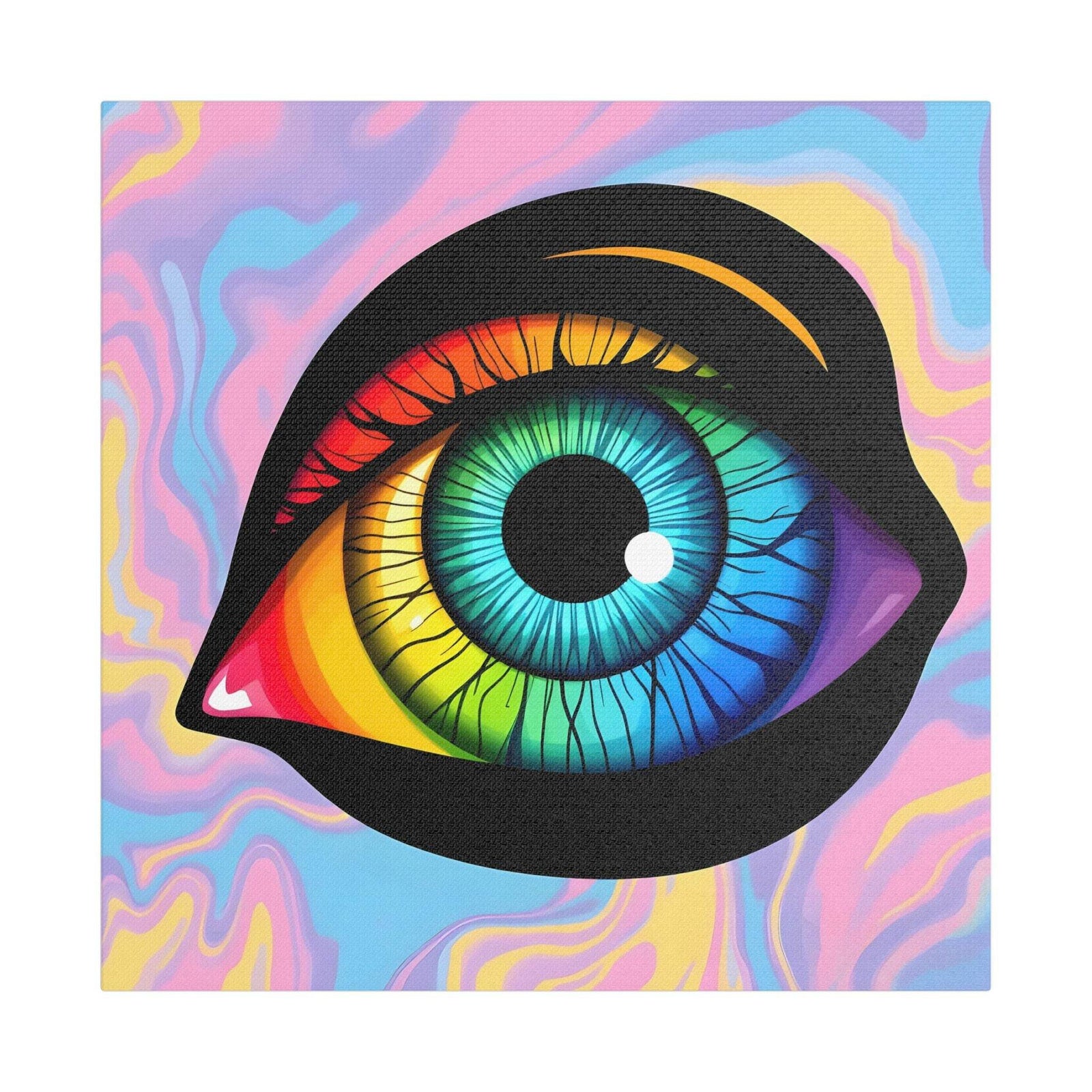 PsEyeFlow 4 - Chromatic Vision. (Satin Canvas, Stretched) - Highdellic
