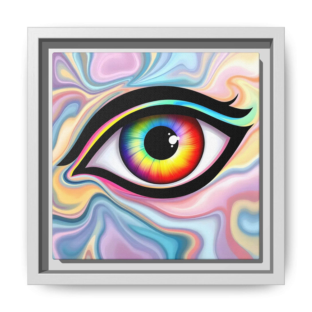 PsEyeFlow #24 - Prism Reflection (Square Matte Canvas, Framed (Multi-color)) - Highdellic