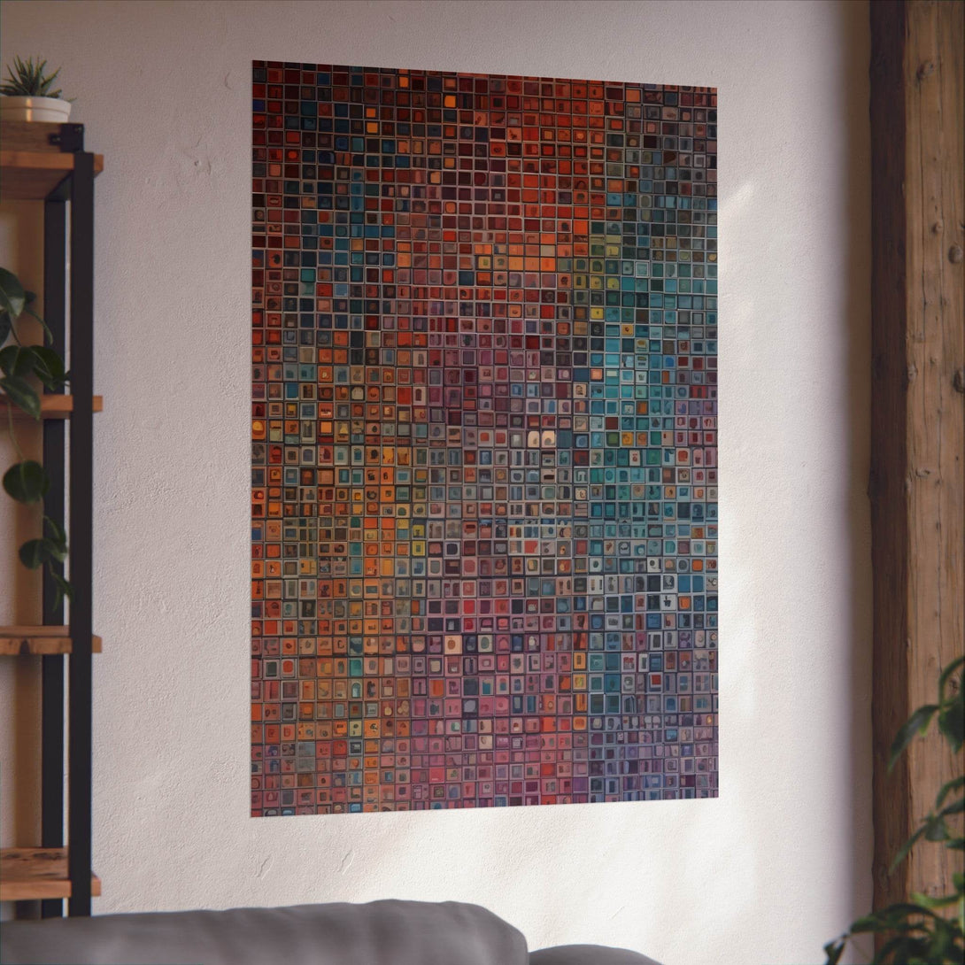 PsEyeCode #2a - Encrypted Echo on Vertical (2:3) Fine Art Poster - Highdellic