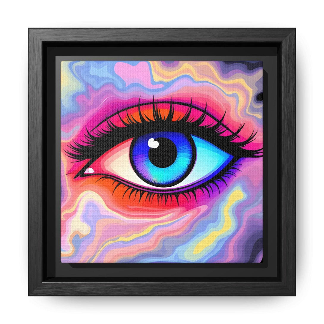 PsEyeFlow #23 - Nebula Gaze ( Colorful Framed Matte Canvas Decor ) - Highdellic