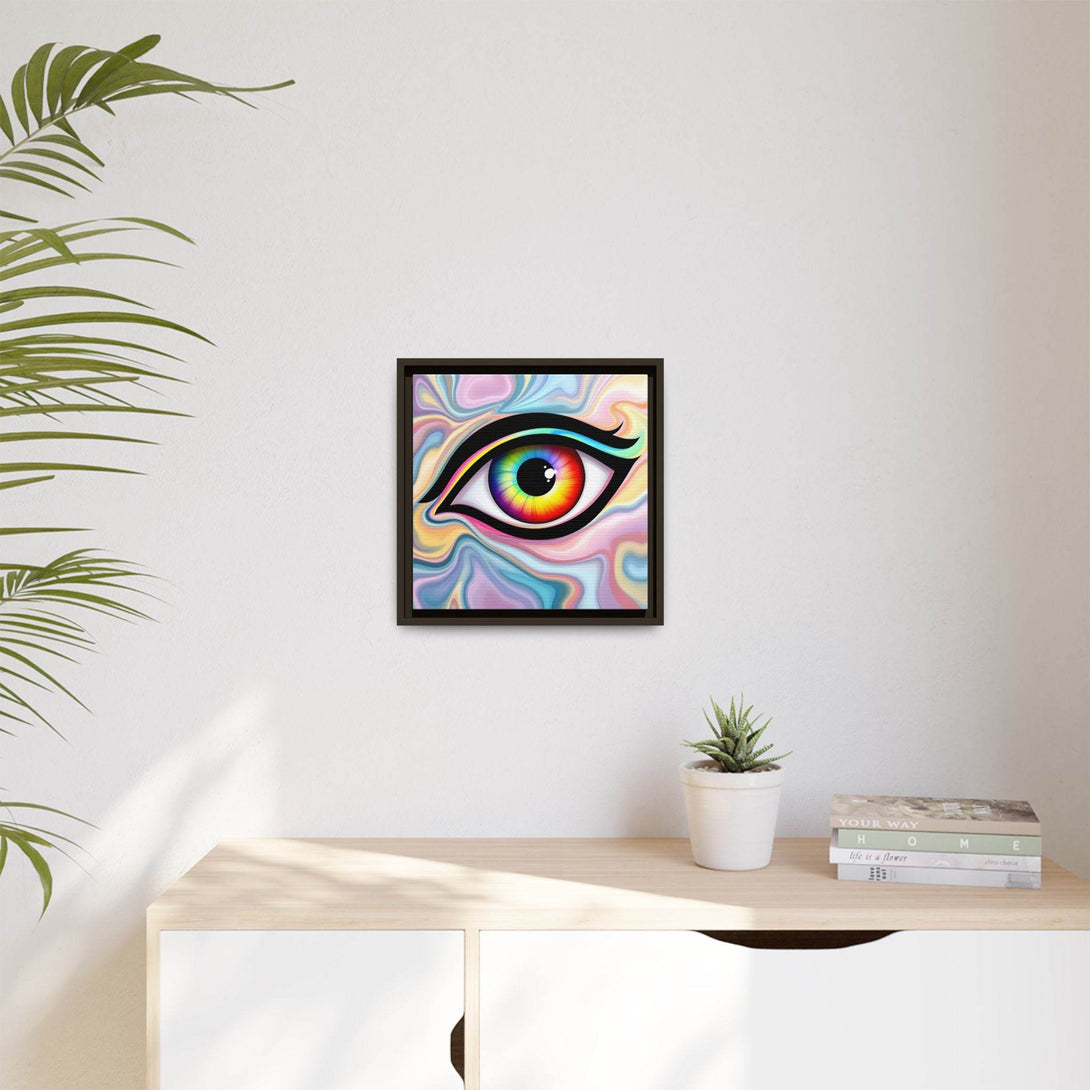 PsEyeFlow #24 - Prism Reflection (Square Matte Canvas, Framed (Multi-color)) - Highdellic