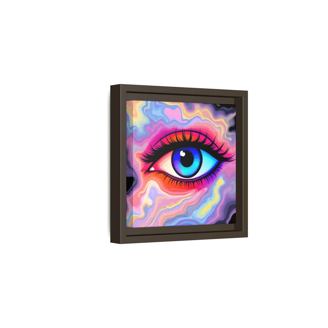 PsEyeFlow #23 - Nebula Gaze ( Colorful Framed Matte Canvas Decor ) - Highdellic