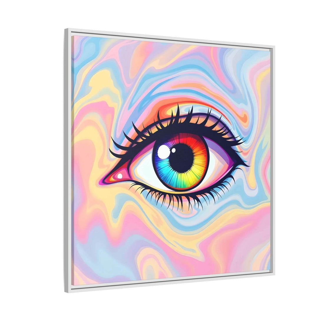 PsEyeFlow #20 - Dreamwave Vision. ( Colorful Framed Matte Canvas Decor ) - Highdellic