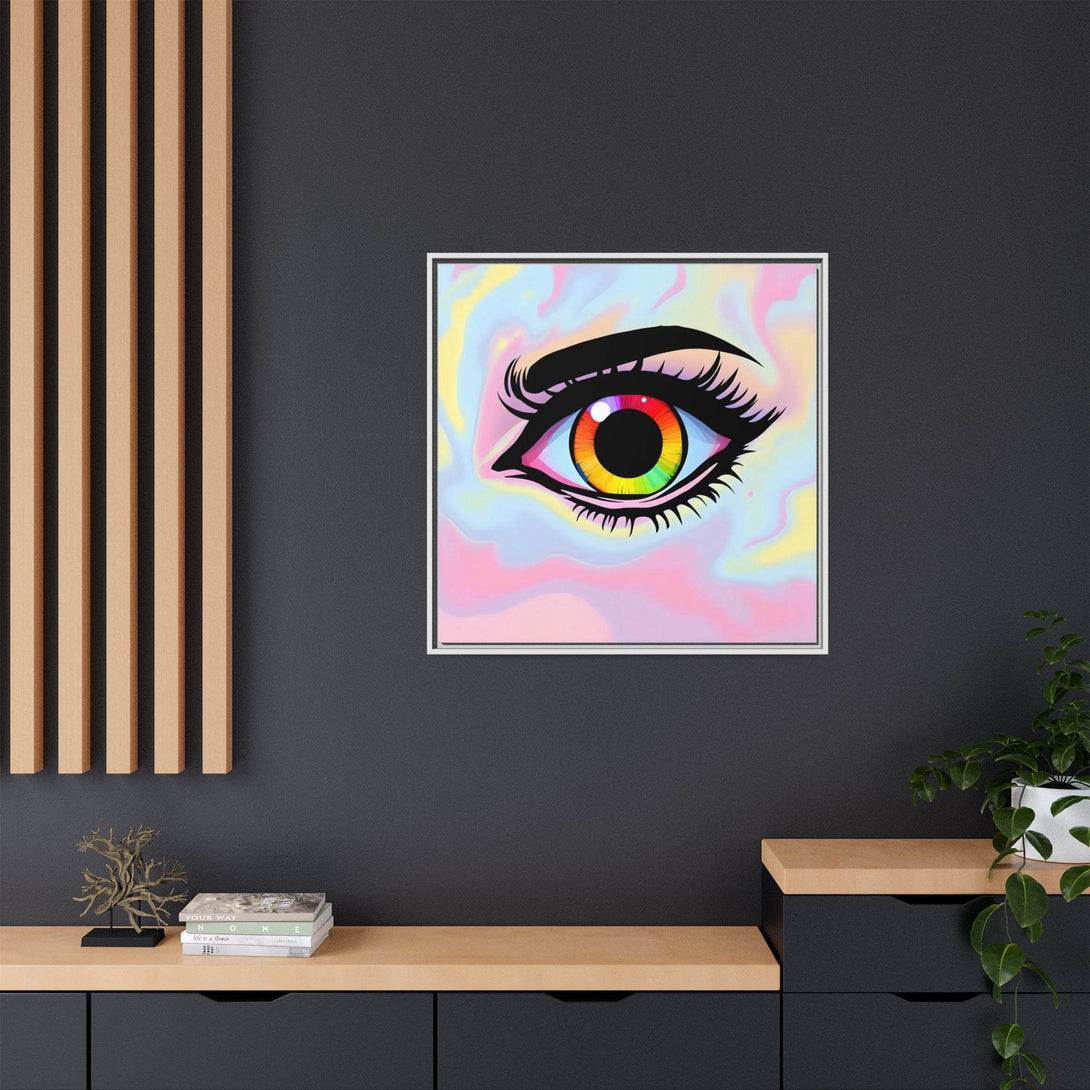 PsEyeFlow #35 - Spectrum Sentinel on Framed Matte Canvas (multi colour) - Highdellic