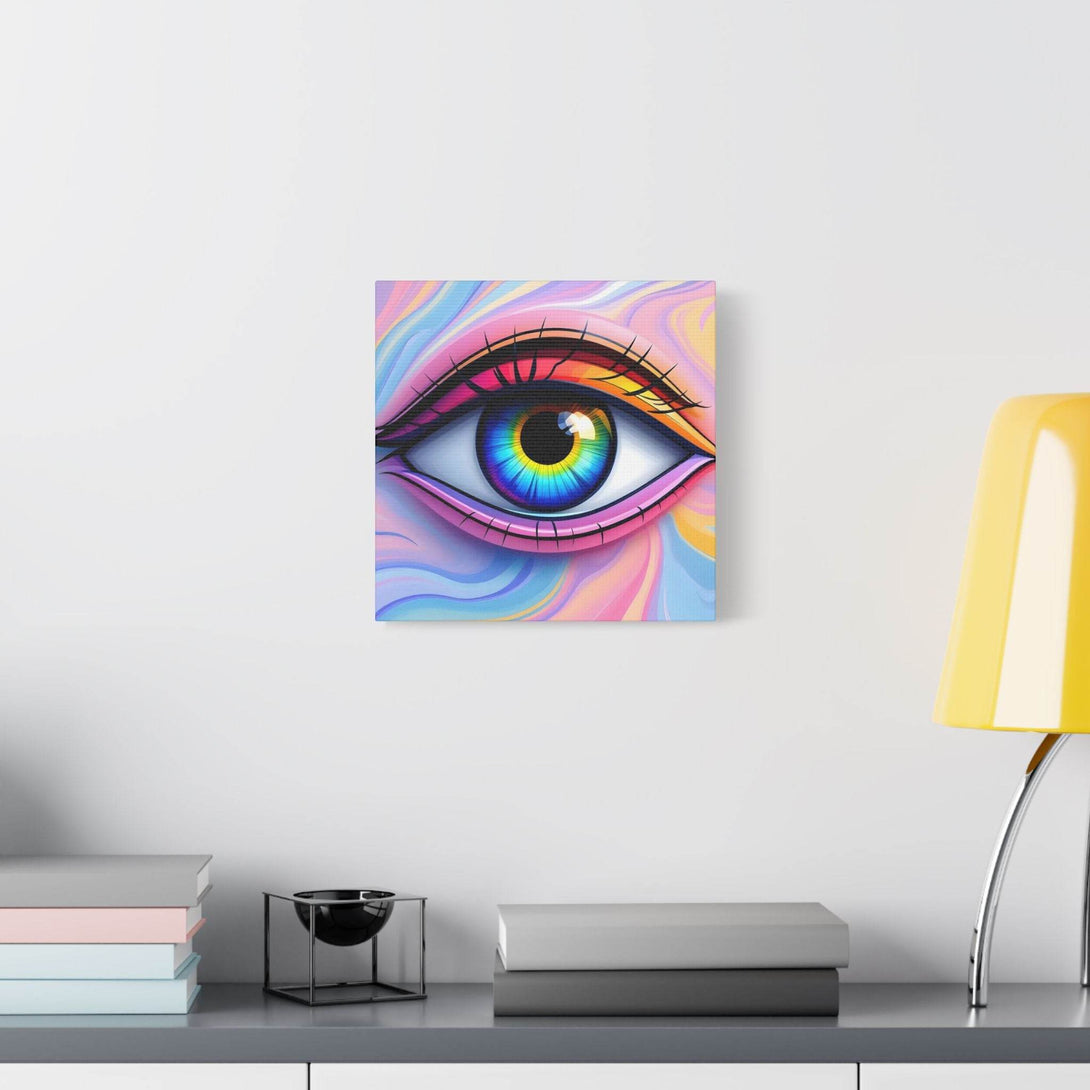 PsEyeFlow #13 - Luminous Gaze. (Satin Canvas, Stretched) - Highdellic