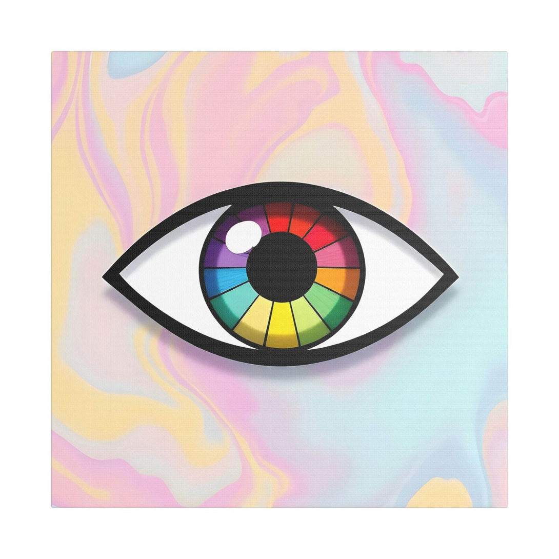 PsEyeFlow 5 - Prism Stare. (Satin Canvas, Stretched) - Highdellic