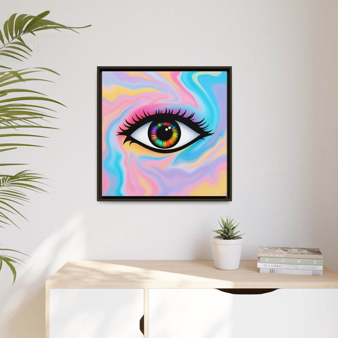 PsEyeFlow #32 - Prism Mirage on Framed Matte Canvas (multi colour) - Highdellic