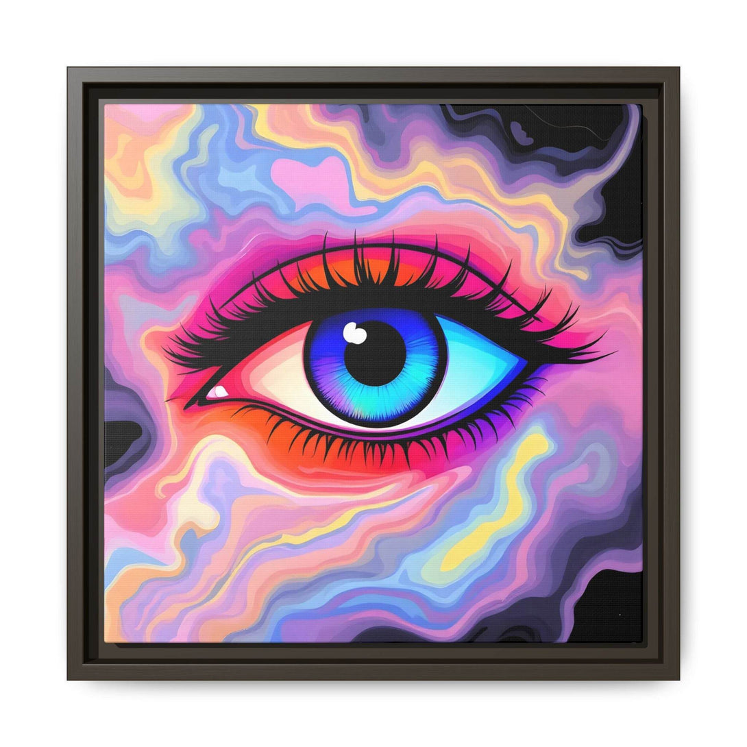 PsEyeFlow #23 - Nebula Gaze ( Colorful Framed Matte Canvas Decor ) - Highdellic