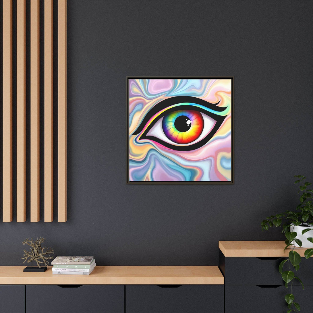 PsEyeFlow #24 - Prism Reflection (Square Matte Canvas, Framed (Multi-color)) - Highdellic