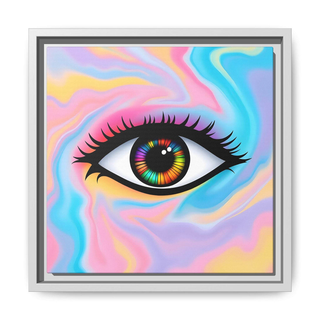 PsEyeFlow #32 - Prism Mirage on Framed Matte Canvas (multi colour) - Highdellic