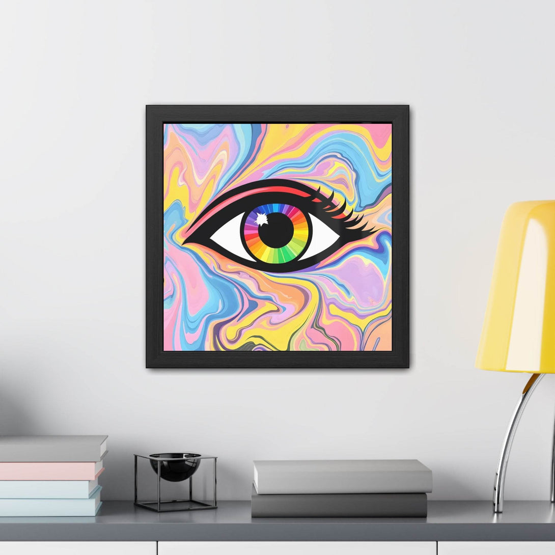 PsEyeFlow #16 - Spectrum Pulse. ( wood Framed semi-gloss coated paper ) - Highdellic