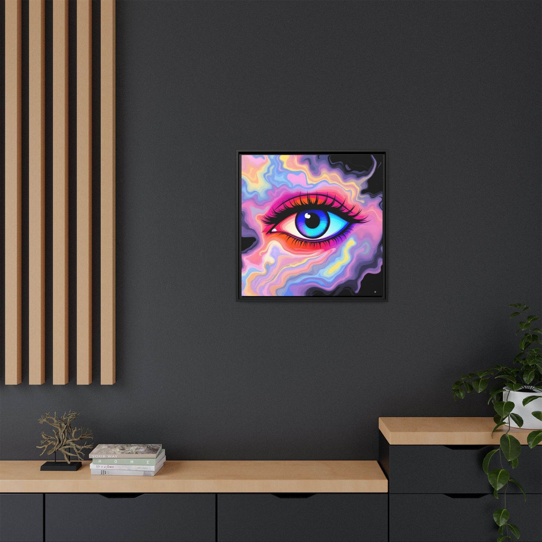 PsEyeFlow #23 - Nebula Gaze ( Colorful Framed Matte Canvas Decor ) - Highdellic
