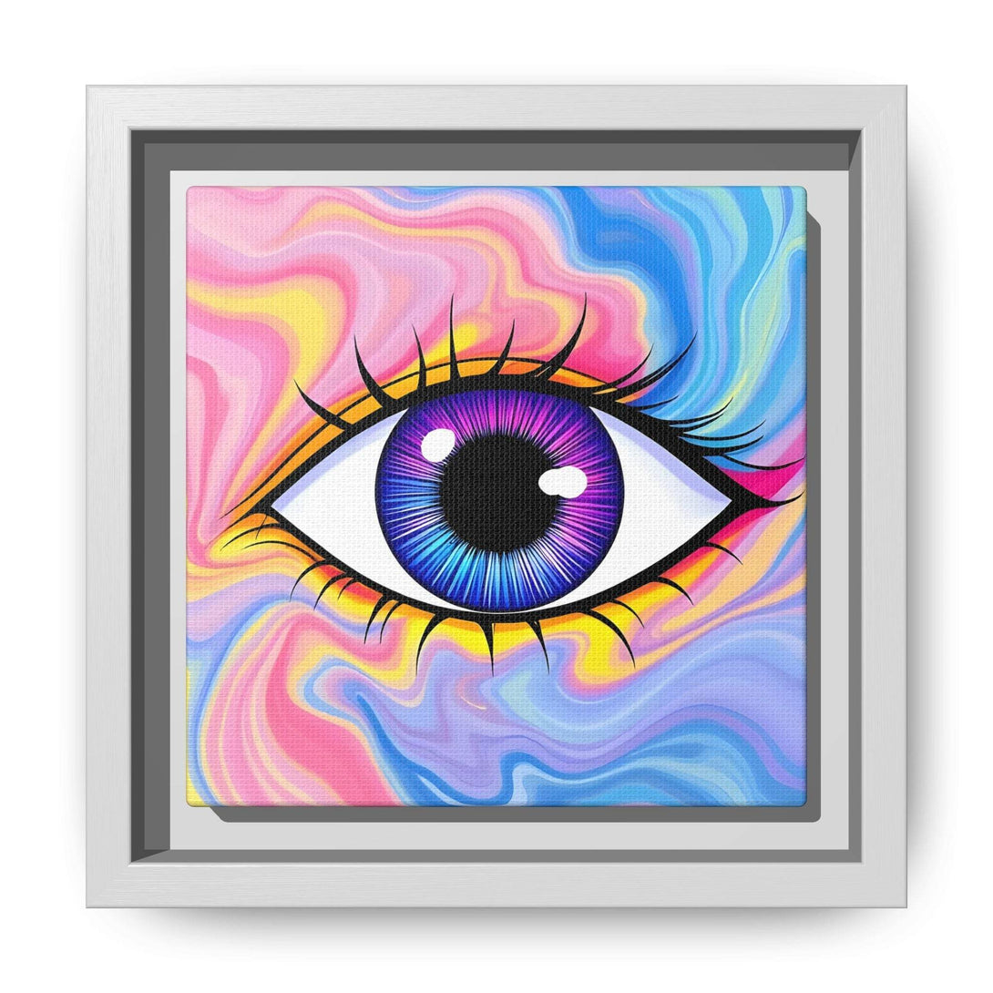 PsEyeFlow #28 - Cosmic Mirage on Framed Matte Canvas (Multi-color) - Highdellic