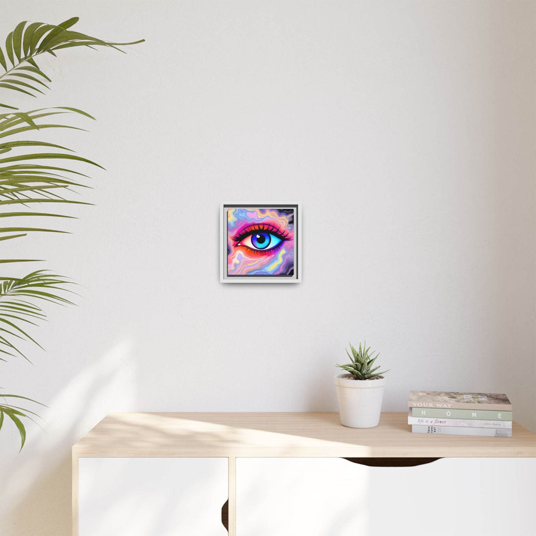 PsEyeFlow #23 - Nebula Gaze ( Colorful Framed Matte Canvas Decor ) - Highdellic