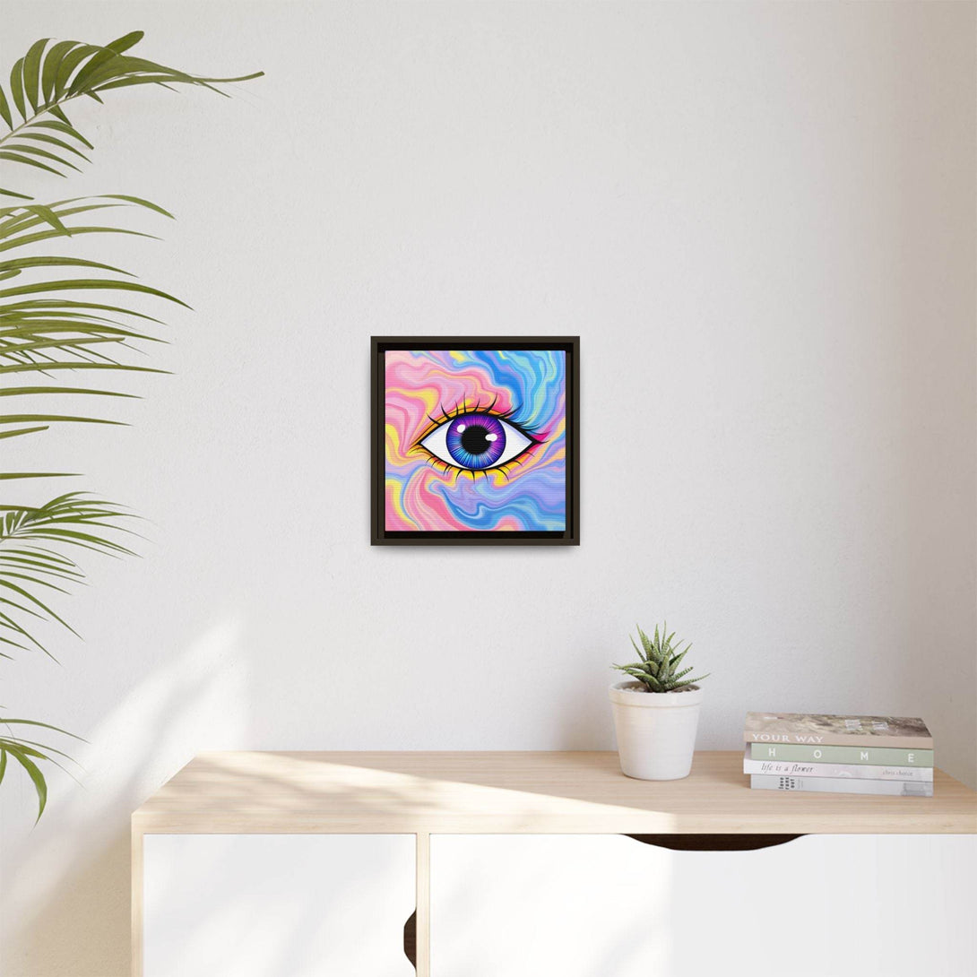 PsEyeFlow #28 - Cosmic Mirage on Framed Matte Canvas (Multi-color) - Highdellic