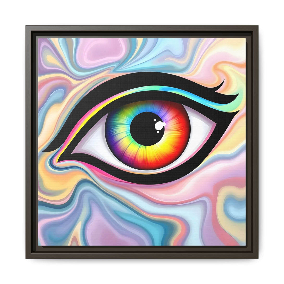 PsEyeFlow #24 - Prism Reflection (Square Matte Canvas, Framed (Multi-color)) - Highdellic