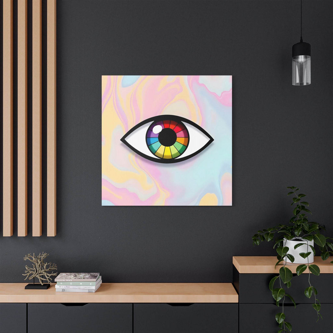 PsEyeFlow 5 - Prism Stare. (Satin Canvas, Stretched) - Highdellic