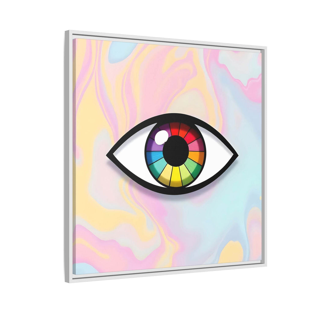 PsEyeFlow 5 - Prism Stare. ( Colorful Framed Matte Canvas Decor ) - Highdellic