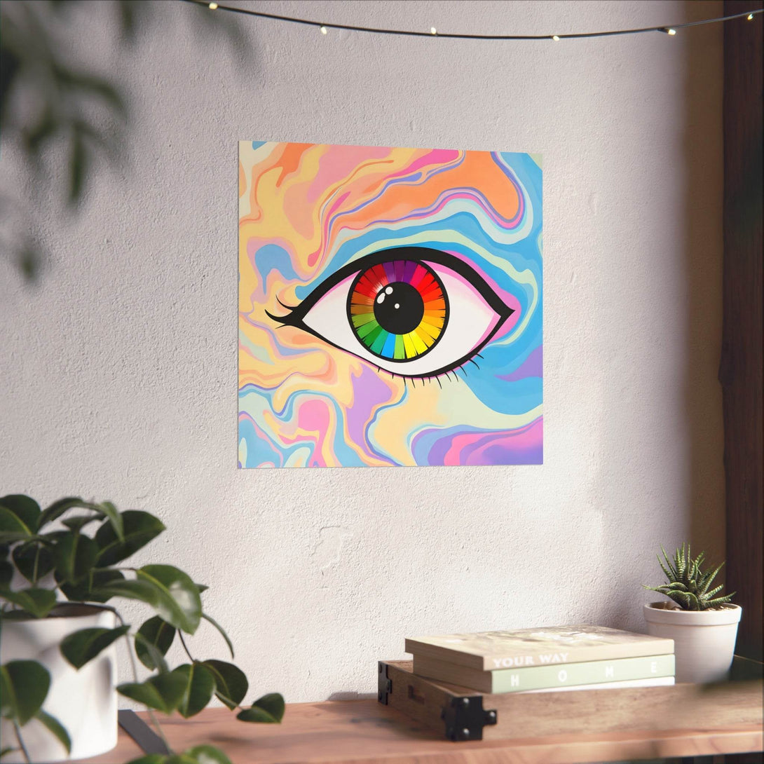 PsEyeFlow #1 – Prism Vision on Square Fine Art Poster - Highdellic