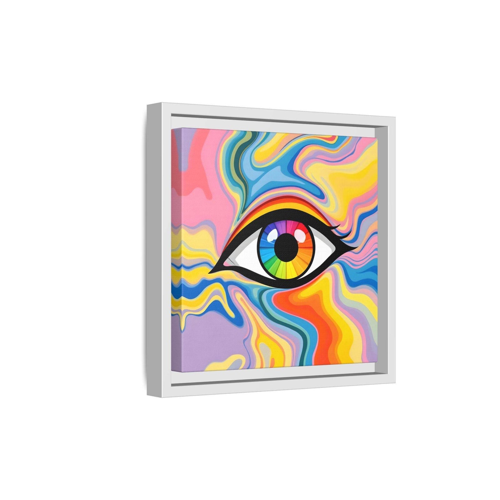 PsEyeFlow #27 - Spectrum Drift. (Matte Canvas, Framed (Multi-color)) - Highdellic