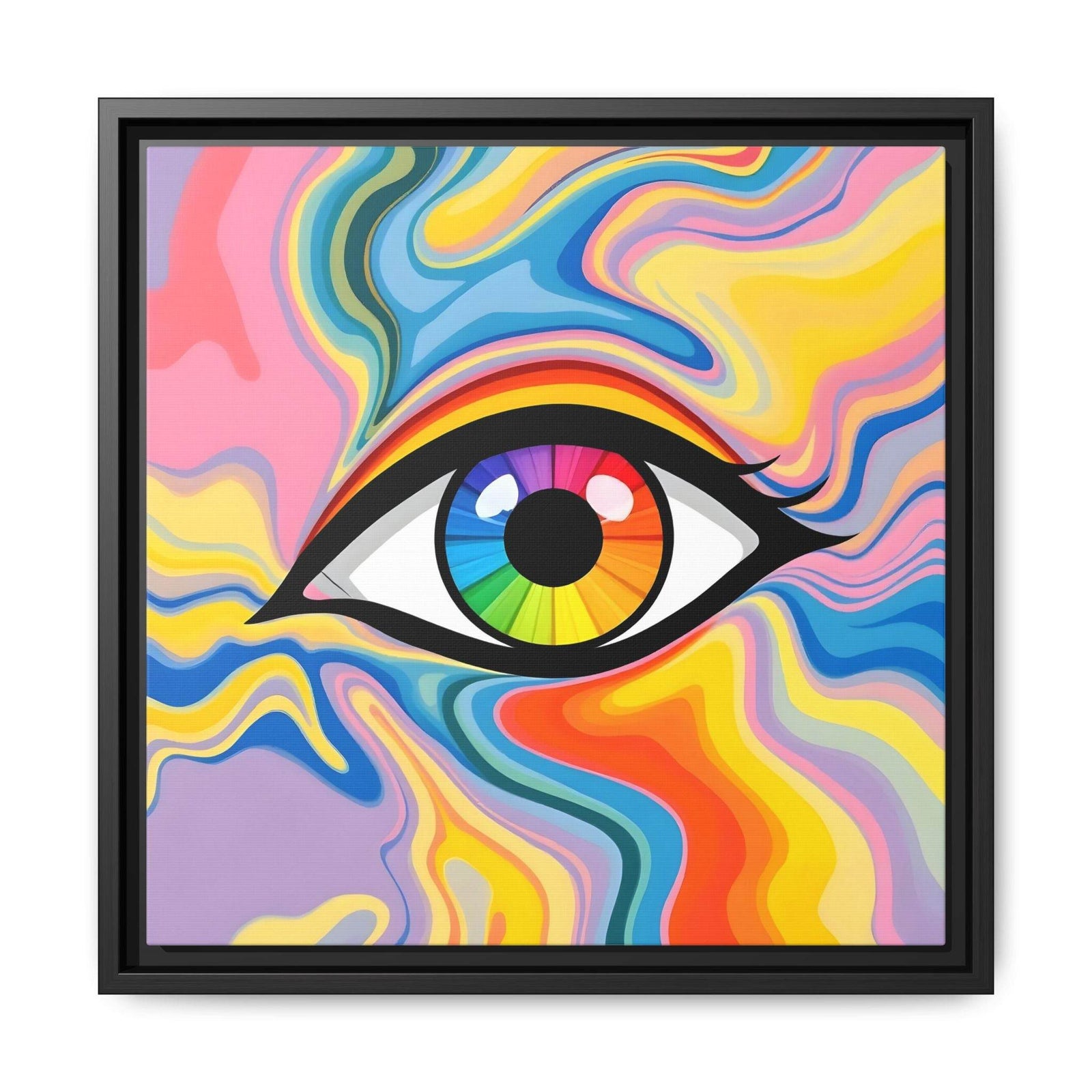 PsEyeFlow #27 - Spectrum Drift. (Matte Canvas, Framed (Multi-color)) - Highdellic