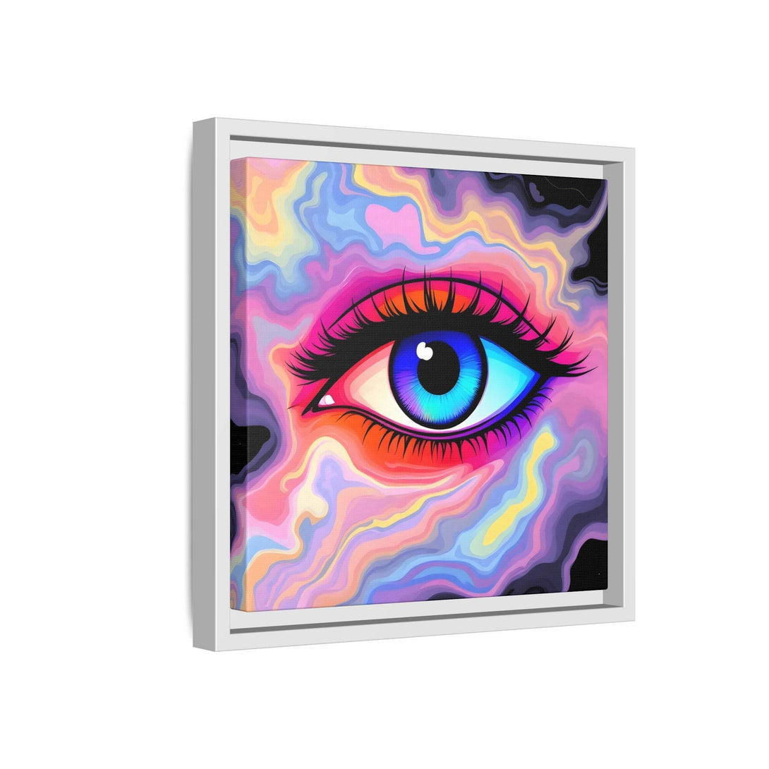 PsEyeFlow #23 - Nebula Gaze ( Colorful Framed Matte Canvas Decor ) - Highdellic