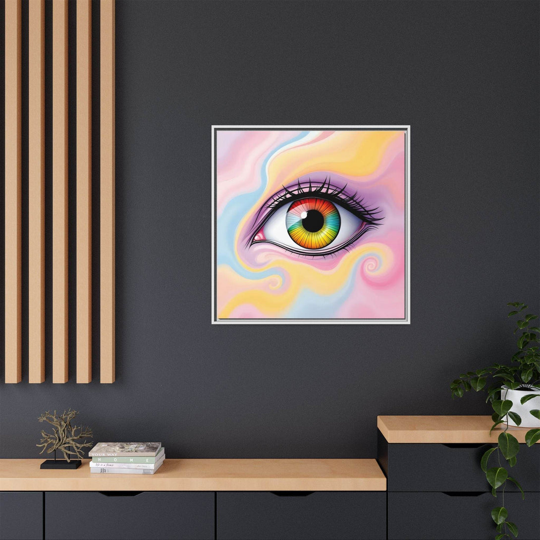 PsEyeFlow #36 – The Whispering Spiral on Framed Matte Canvas - Highdellic