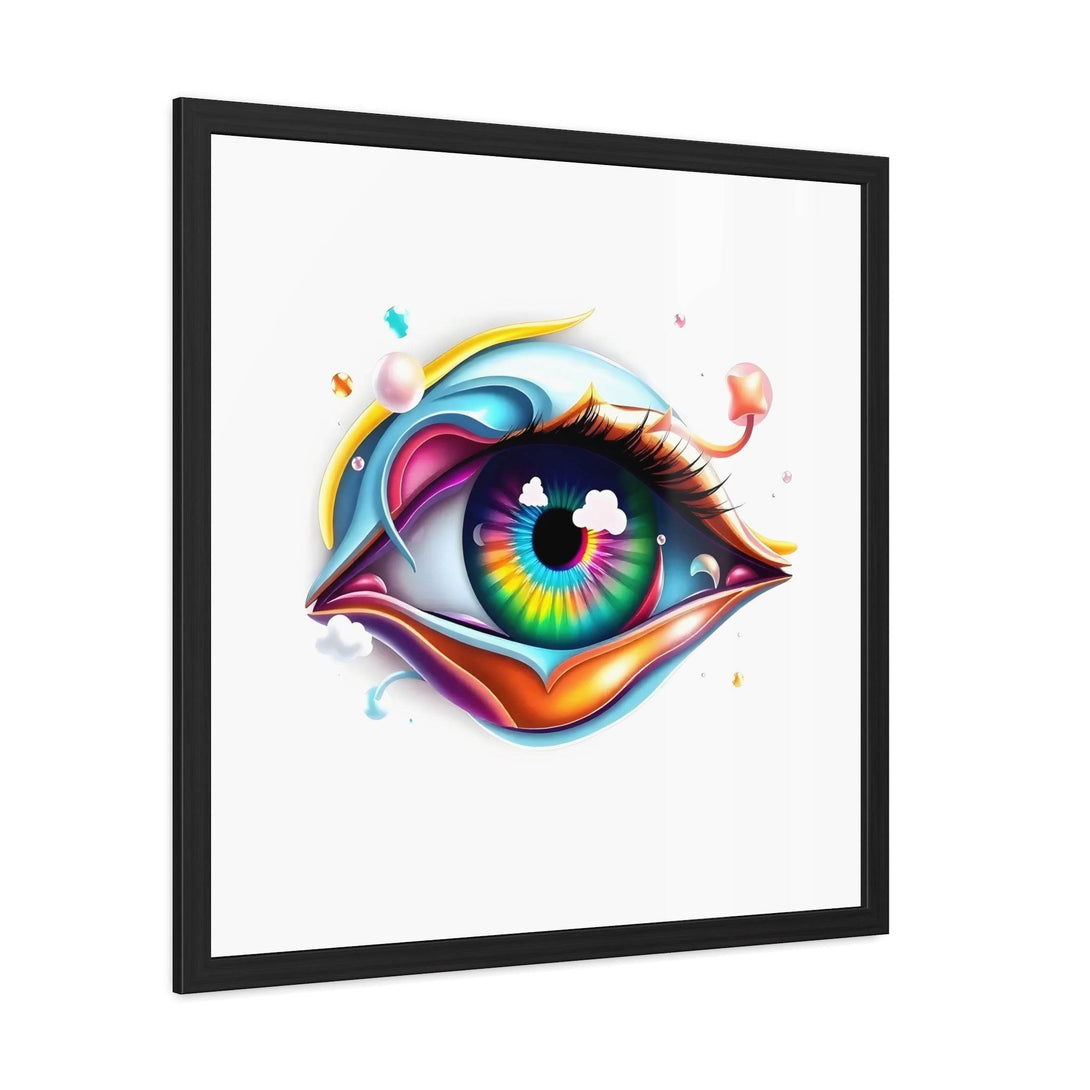 PsEyeDream #4 - Gaze of the Unseen on Semi-Gloss Coated Framed Poster - Highdellic
