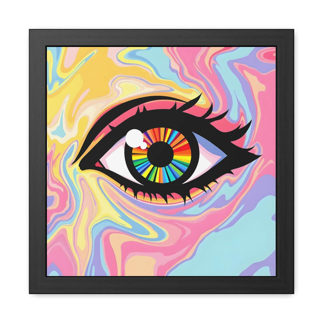 PsEyeFlow #12 - Prismatic Glimpse. ( wood Framed semi-gloss coated paper ) - Highdellic