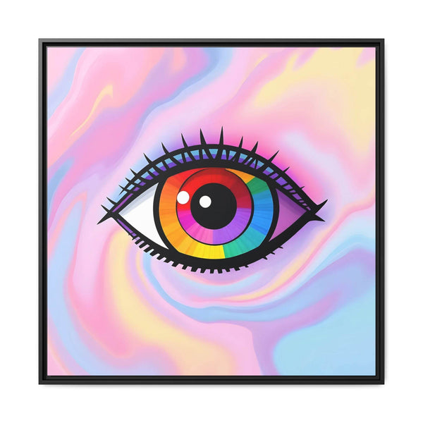 PsEyeFlow #11 - Spectrum Awakening. ( Colorful Framed Matte Canvas Decor ) - Highdellic