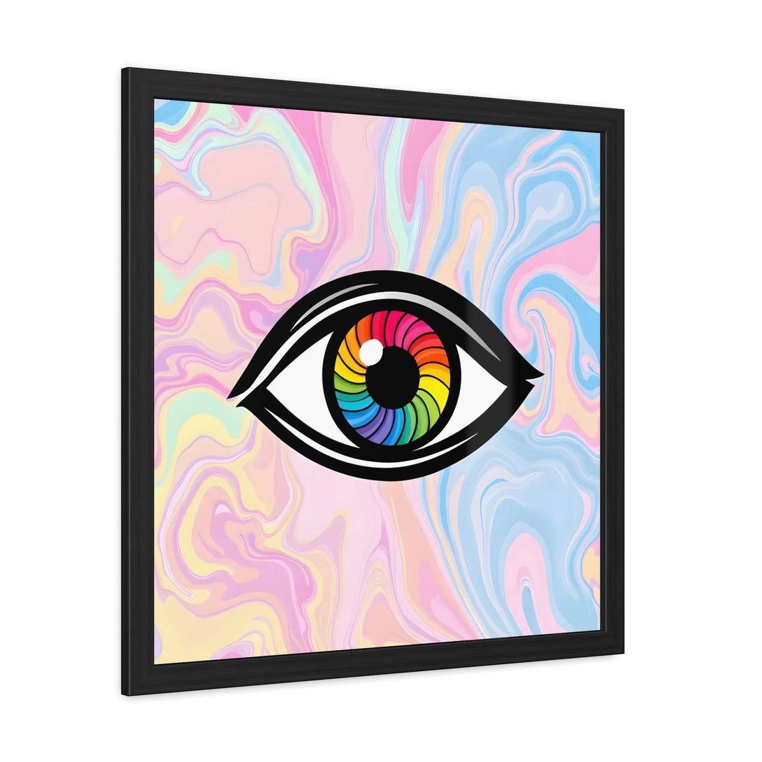 PsEyeFlow #10 - Hypnotic Spectrum. ( wood Framed semi-gloss coated paper ) - Highdellic