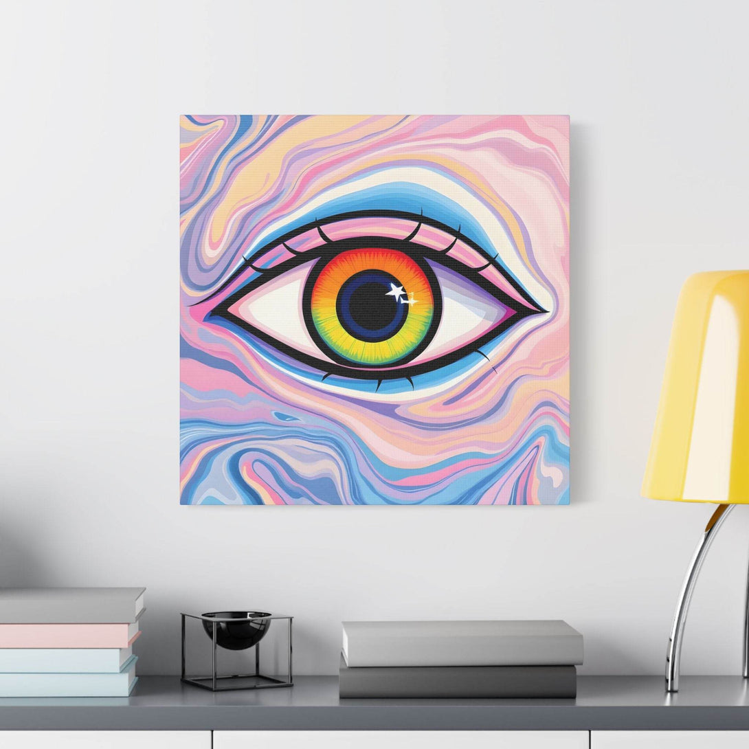 PsEyeFlow #9 - Celestial Stare. (Satin Canvas, Stretched) - Highdellic