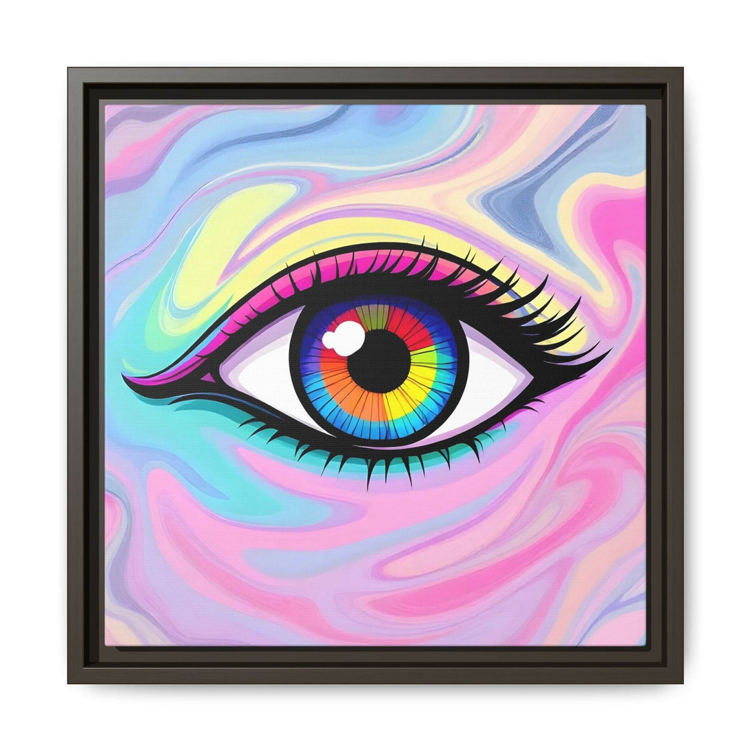 PsEyeFlow #8 - Radiant Vision. ( Colourful Framed Matte Canvas Decor ) - Highdellic