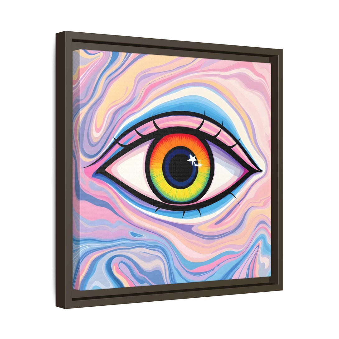 PsEyeFlow #9 - Celestial Stare. ( Colorful Framed Matte Canvas Decor ) - Highdellic